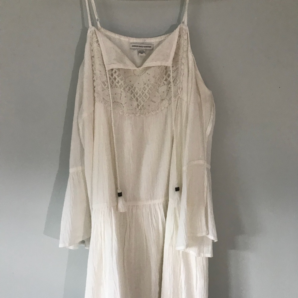White Lace Bohemian Dress